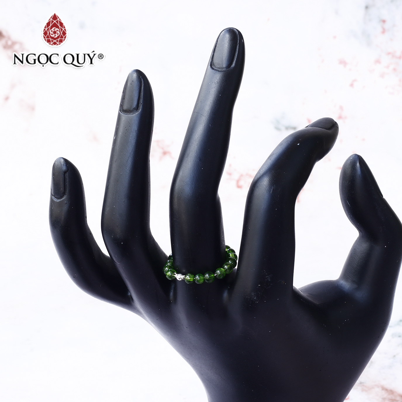 [HCM]Nhẫn đá diopside mệnh hỏa mộc - Ngọc Quý Gemstones