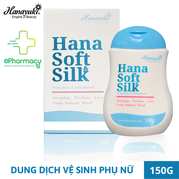 Dung Dịch Vệ Sinh Phụ Nữ HANA SOFT SILK HANAYUKI giúp cân bằng độ pH, dưỡng da, ngăn mùi, tạo độ ẩm 150ml