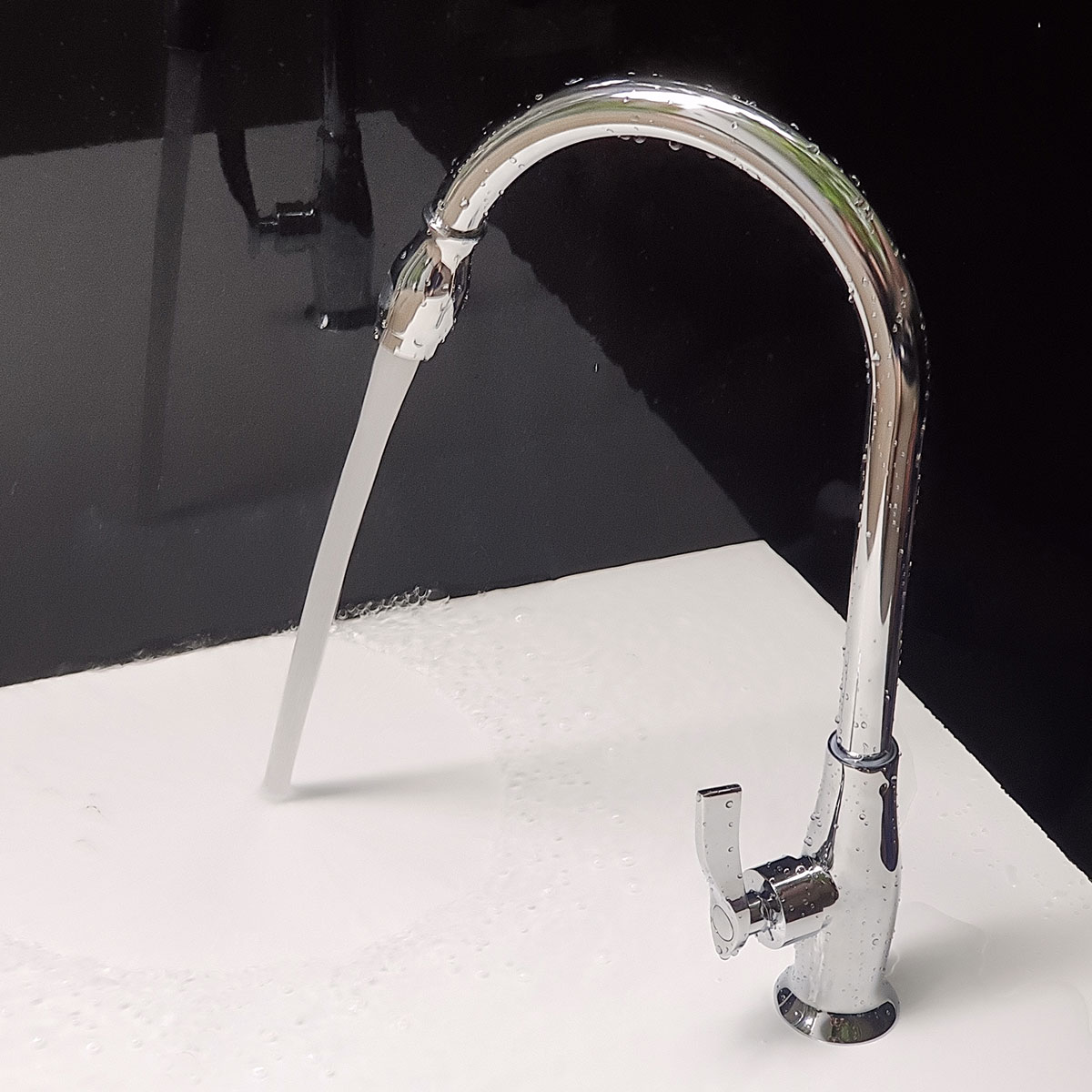 (Có Video) Vòi rửa chén lạnh Đồng mạ Chrome Eurolife EL-RC06 (Trắng bạc)