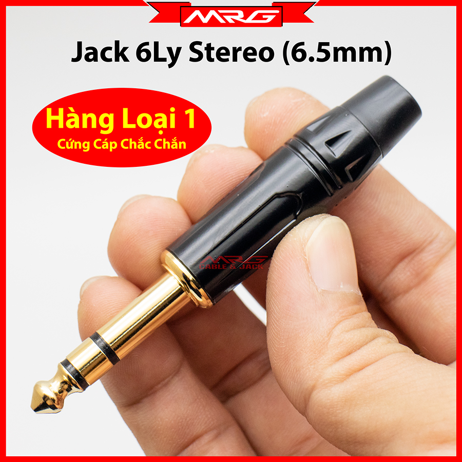 Jack 6 Ly Stereo hàn dây, giá 1 chiếc (TRS 1/4inch)  J-6 | rắc 6ly, jack 6.5, giắc 6ly, rack 6li