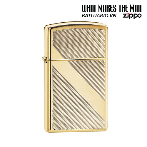 Bật lửa Zippo 29724 – Zippo Lines Design Slim Brass
