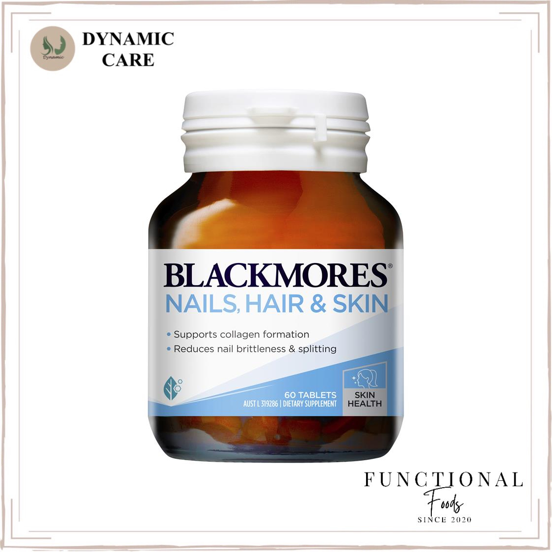 Hàng chuẩn Úc Viên uống đẹp da tóc móng Blackmores nails hair & skin 60