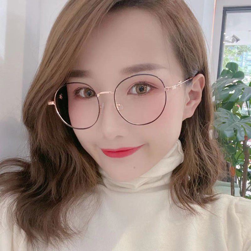 Gọng Kính Tròn Kính Kim Loại Nữ