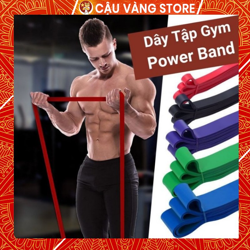 Dây kháng lực JUSTFIT tập gym power band, powerband tập tay, cao su dài đàn hồi trợ lực