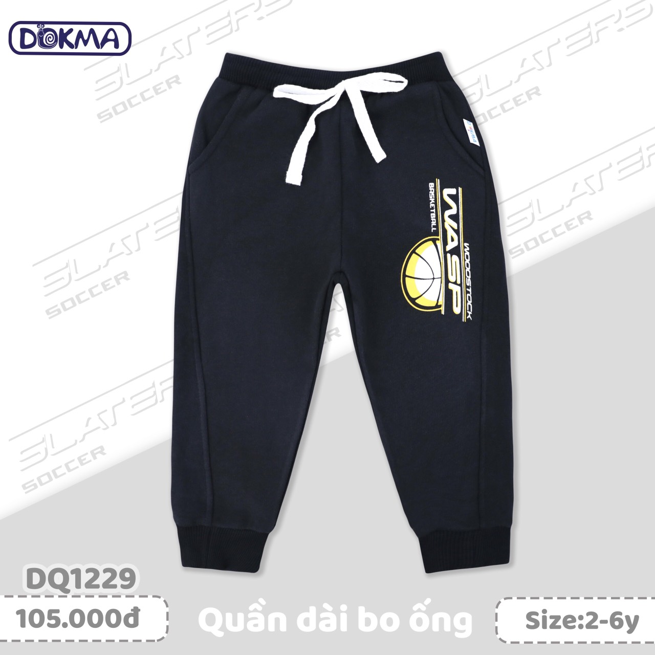 Quần nỉ bông Dokma bé trai sz 2-6y