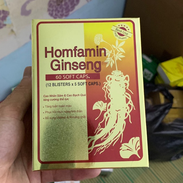 [Hcm](Chính Hãng) Homfamin Ginseng Cao Nhân Sâm Cao Bạch Quả Tăng Cường Thể Lực Hộp 60 Viên Sản Phẩm Có Nguồn Gốc Xuất Xứ Rõ Ràng Đảm Bảo Chất Lượng Dễ Dàng Sử Dụng