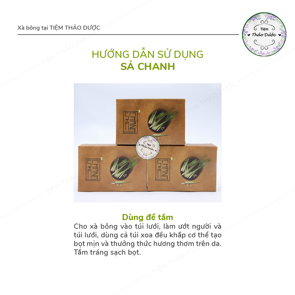 Xà Bông Sinh Dược Sả Chanh (100gr) - Mùi Thơm Nhất
