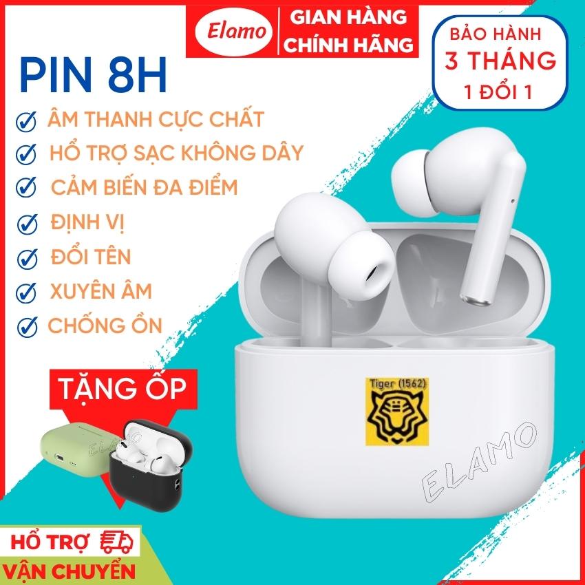 Tai nghe bluetooth Hổ Vằn, tai nghe không dây định vị, đổi tên, pin trâu. Tai nghe nhét tai không dây & phị kiện full chức năng, sạc không dây–Elamo