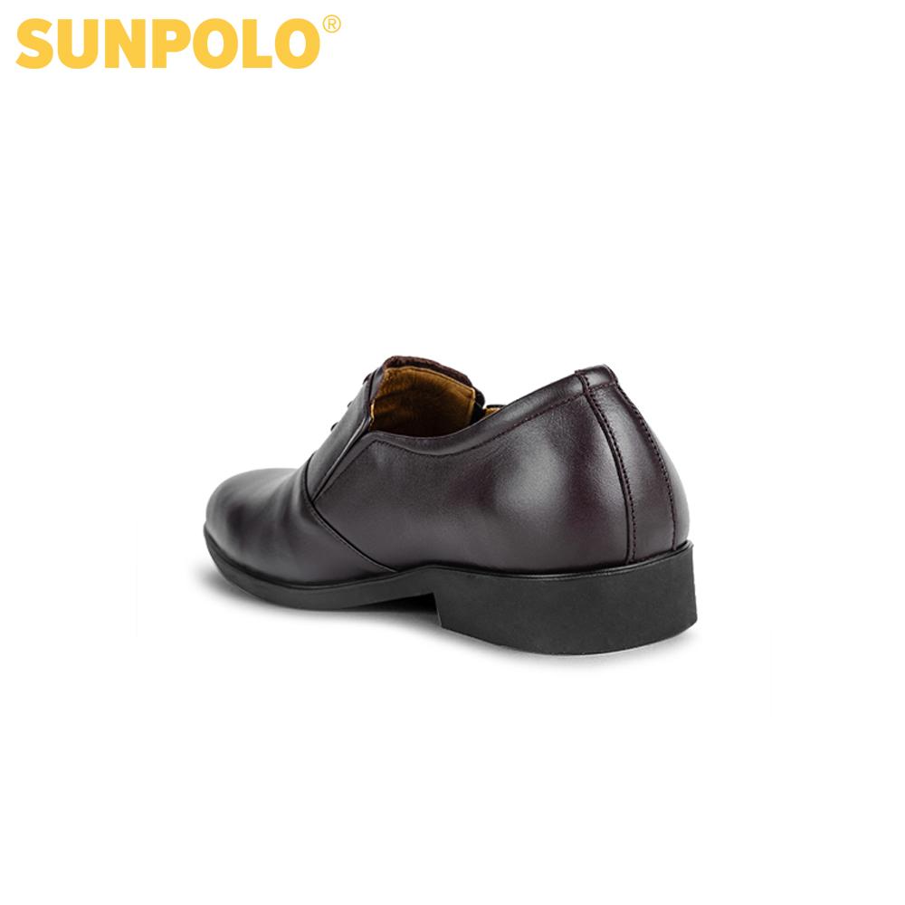 Giày Tây Nam Da Bò Công Sở SUNPOLO SUKT0528DN (Đen, Nâu)