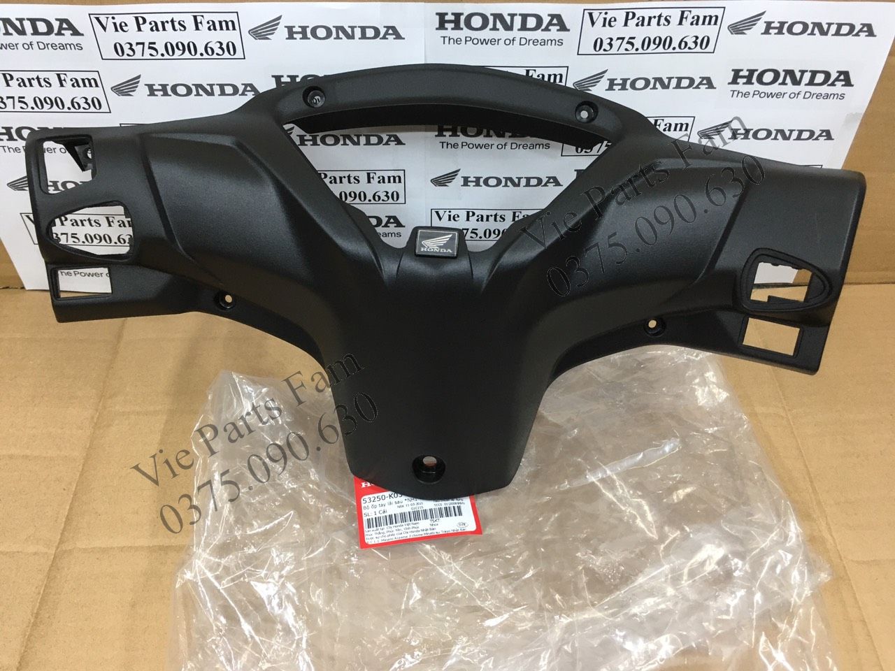 NẮP SAU TAY LÁI/ NẮP ĐẦU SAU WAVE RSX 110 FI, WAVE RSX FI (2014-2020) CÓ NÚT TẮT MỞ ĐÈN PHA, DIN HONDA MỚI 100%