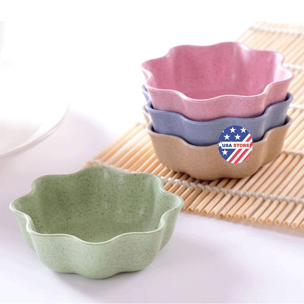 [FREESHIP] Chén Bát Nhỏ Đựng Nước Mắm Chấm Đồ Ăn Hình Chiếc Lá Màu Lúa Mạch