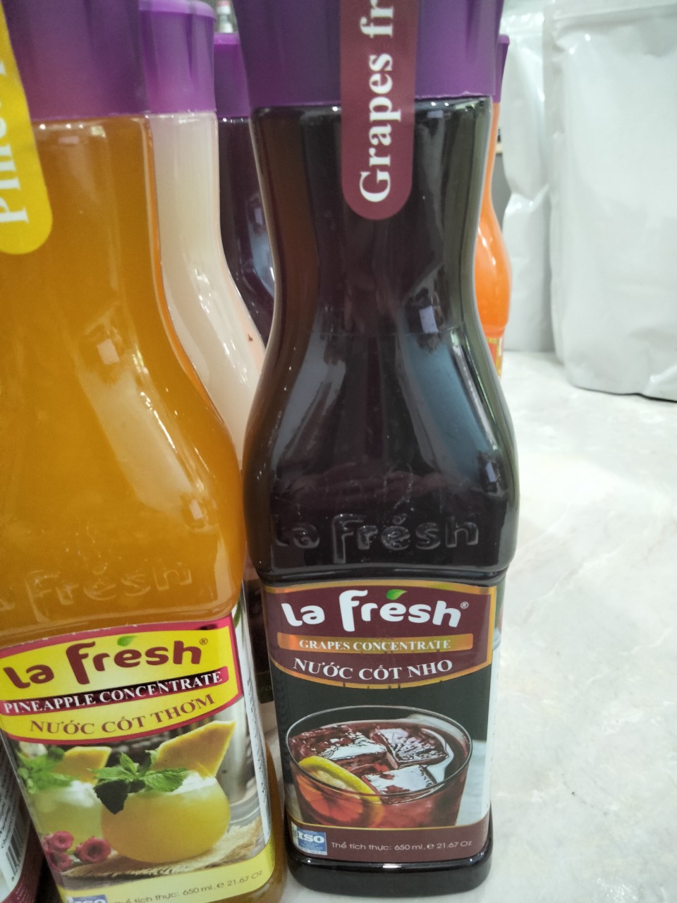 NƯỚC CỐT NHO LA FRESH 650ML (12/T)- DÙNG PHA CHẾ TRÀ TRÁI CÂY (DATE MỚI)