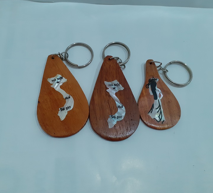 Móc chìa khóa gỗ khảm xà cừ đẹp nhất