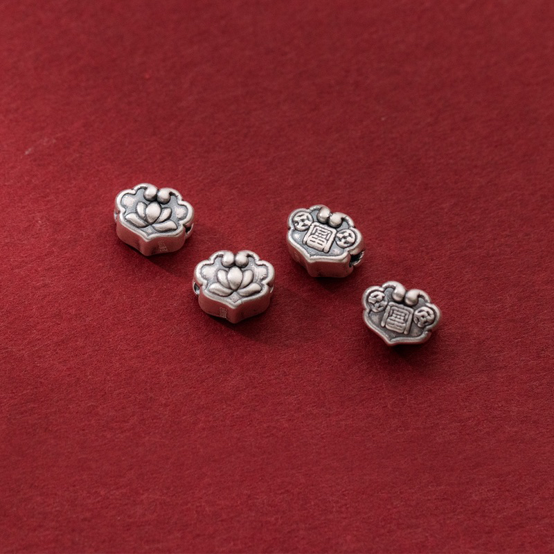 [S925] Charm bạc 3D hoa sen - MH706