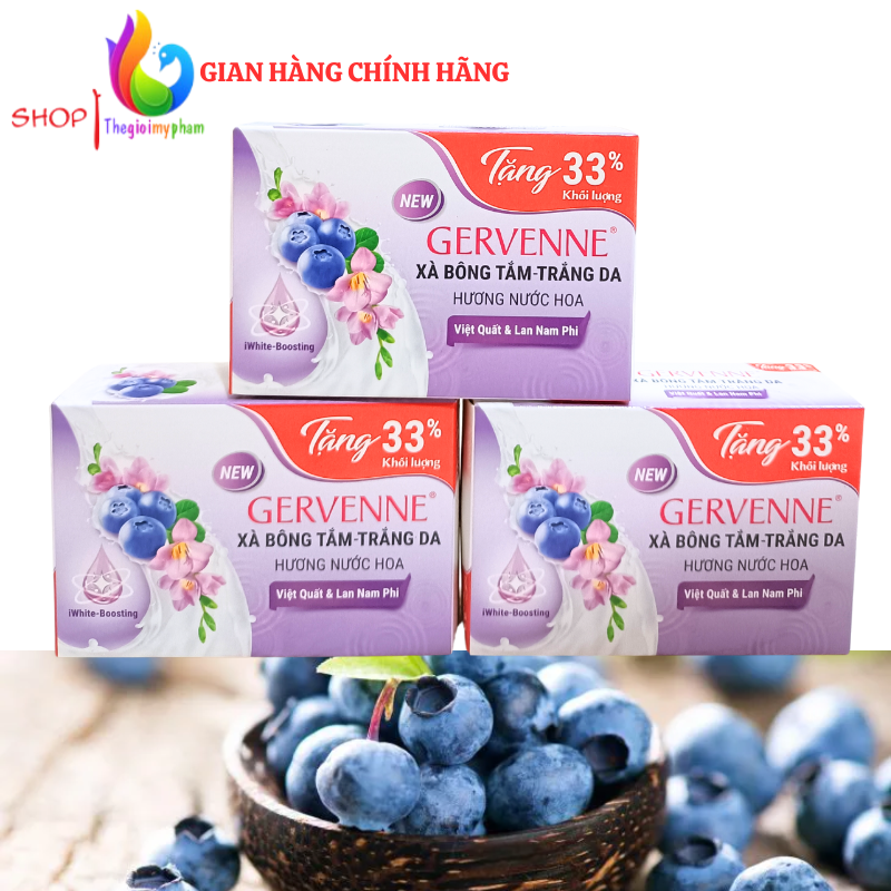 Combo 3 Cục Xà Bông Hương Nước Hoa Gervenne 120g