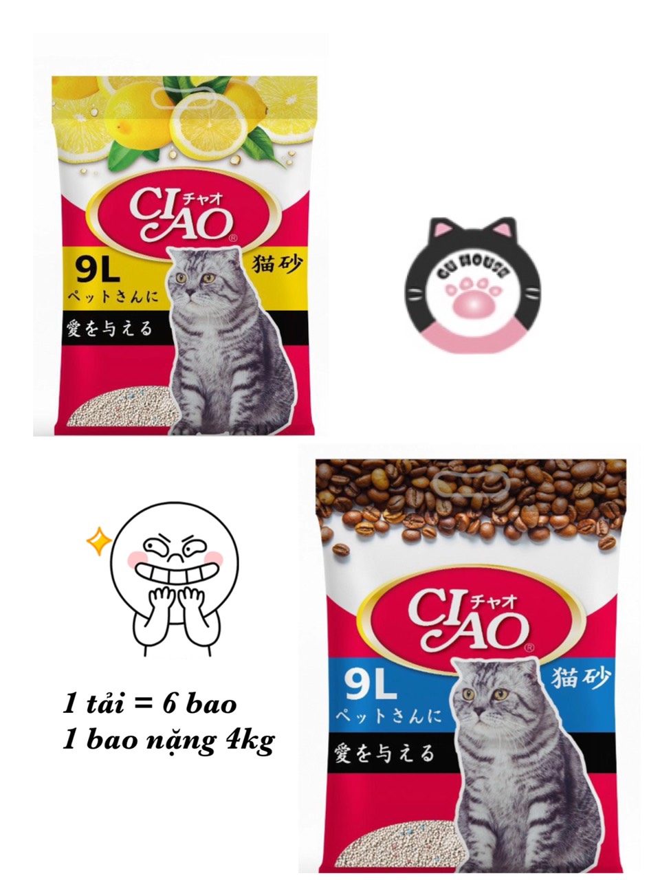 Cát Ciao 9L Cát Vệ Sinh cho Mèo