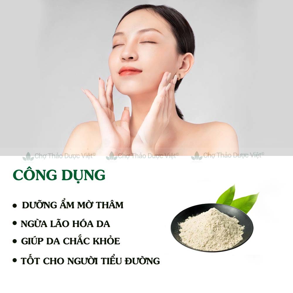 Bột bạch linh 100g, bạch phục linh nguyên chất, thơm, mịn, bột đắp mặt, dưỡng da, mờ thâm nám