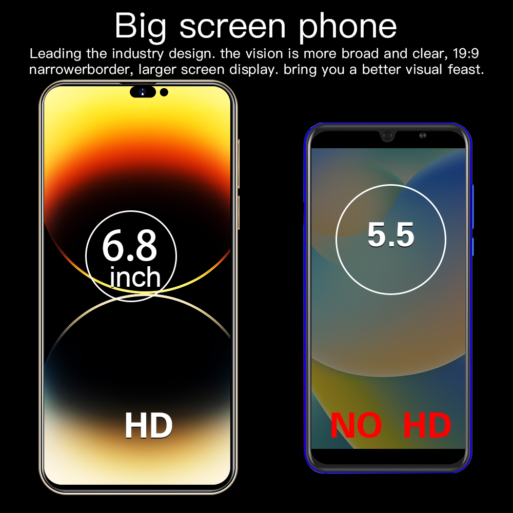 Mới Chính Hãng I14 Pro Max 6.8 Inch HD Full 5G Màn Hình Điện Thoại ...