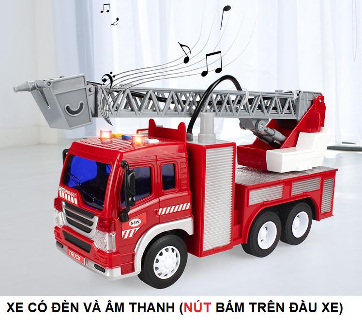 Xe ô tô cứu hỏa phun được nước đồ chơi trẻ em