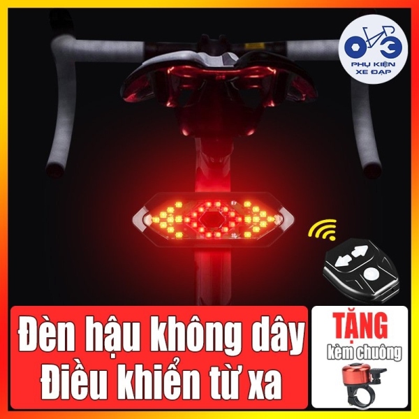 ✖  bộ đèn xin nhan xe đạp điều khiển từ xa cao cấp led sáng mạnh sạc pin cổng usb có phát ra âm thanh chống nước BH12TH 01