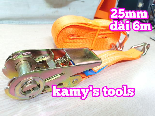 [HCM]Dây Cảo Chằng Hàng Tăng Đơ 25mm 6m (6 Mét) (Dây Cảo Hàng Dây Chằng Hàng)