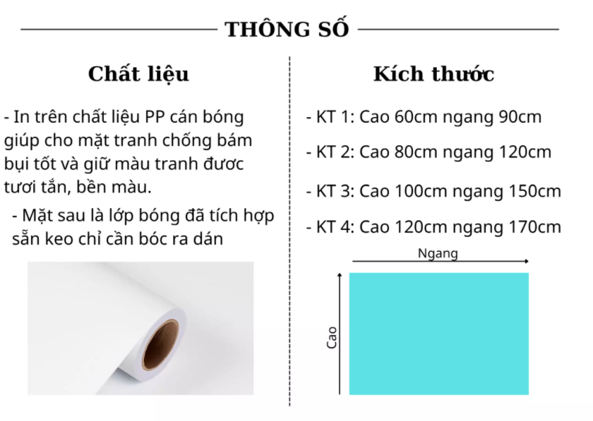 Tranh 3D dán kính 2 mặt 60x150cm