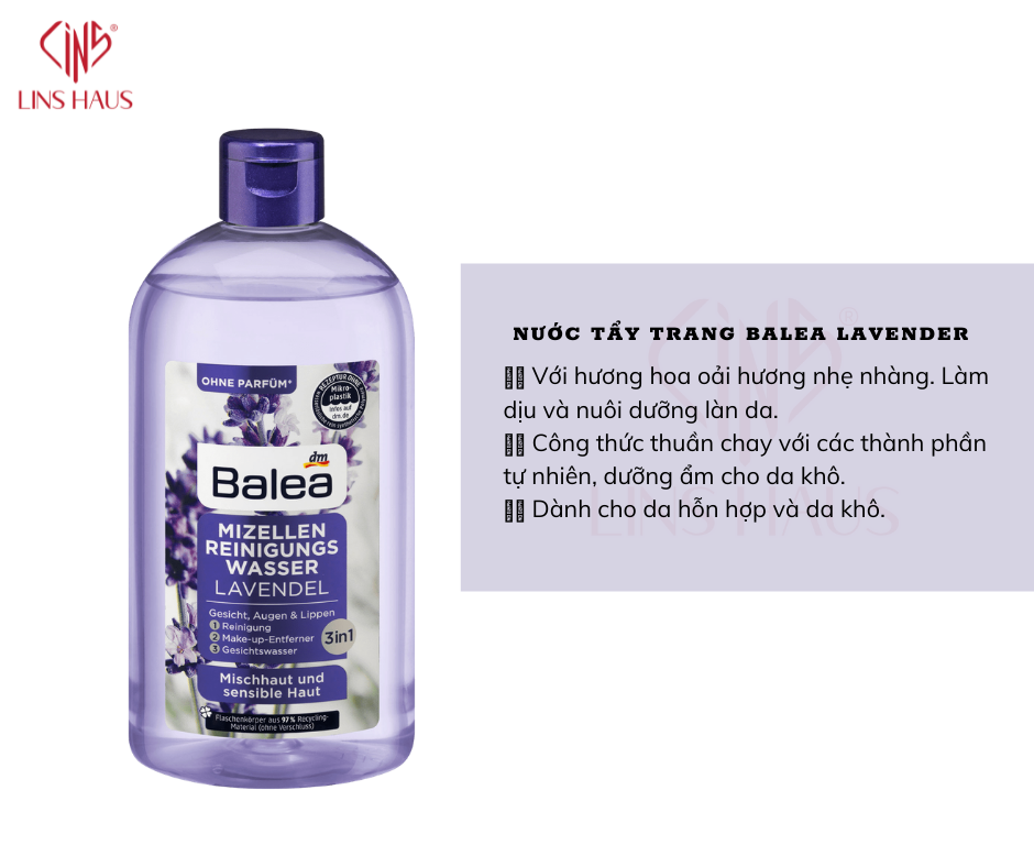 Nước tẩy trang Balea 3in1 400ml LinsHaus