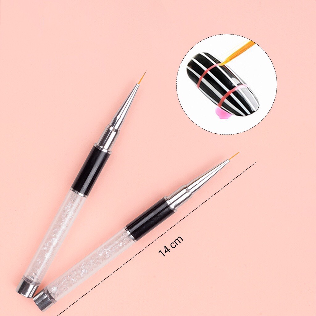 Cọ nét cán đá cao cấp 3 sizes (7mm; 9mm; 11mm) - Cọ vẽ nail chuyên dụng (lẻ chiếc)