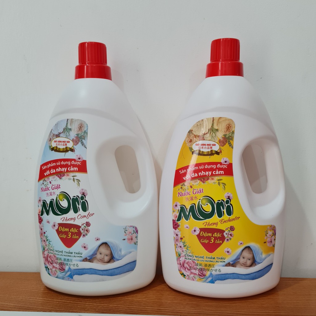 NƯỚC  GIẶT 3  MÙI  HƯƠNG  MORI 2 Lít