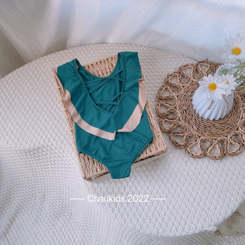 Bikini cánh tiên đan lưng cho bé gái,bộ bơi bé gái