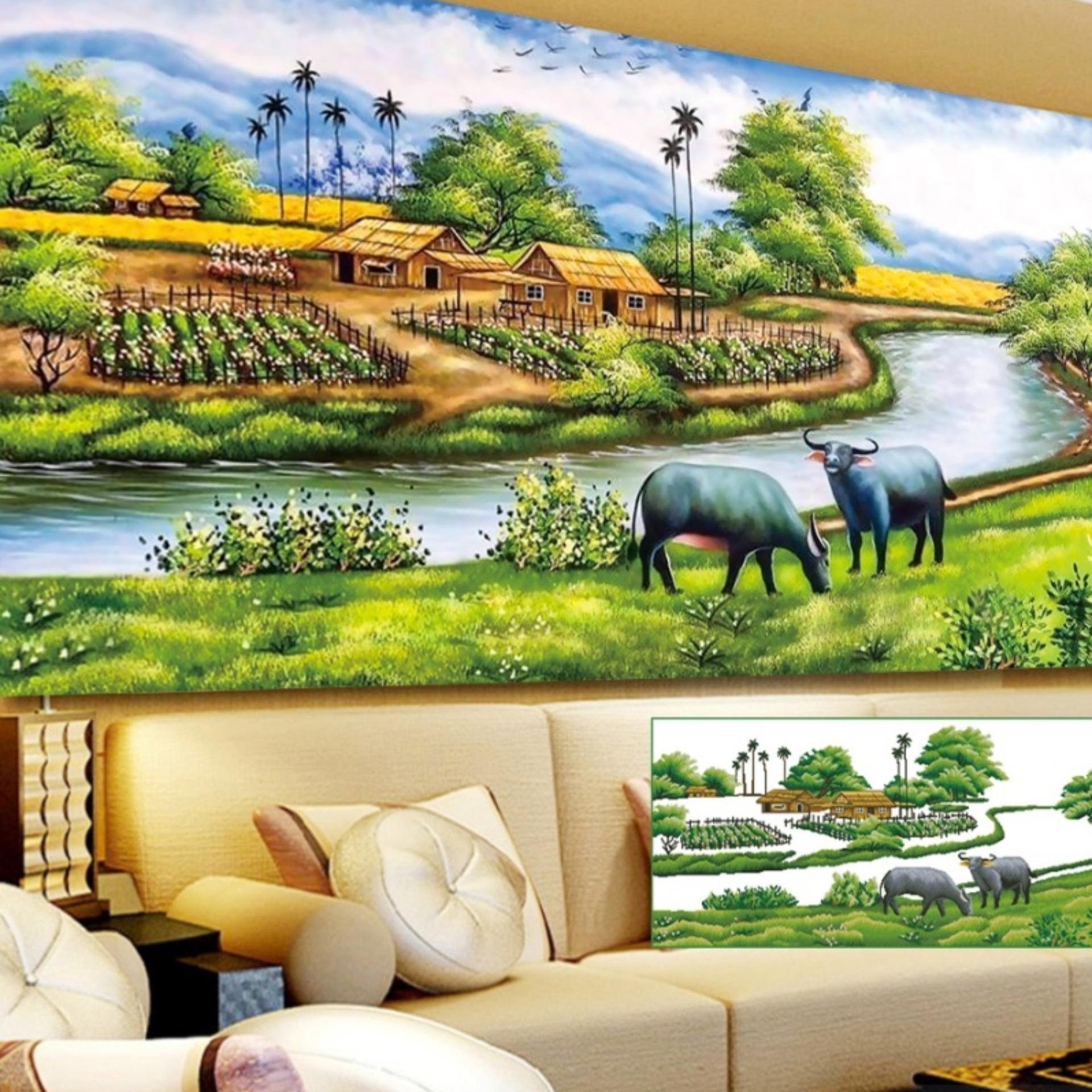 Tranh Đính Đá Phong Cảnh 120x60cm. Vải nền ( in sẵn ký hiệu, tráng nilon chống ẩm mốc và có phủ keo trong suốt). Shop cam kết bán hàng đúng mẫu mã sản phẩm, đảm bảo chất lượng-uy tín lên hàng đầu