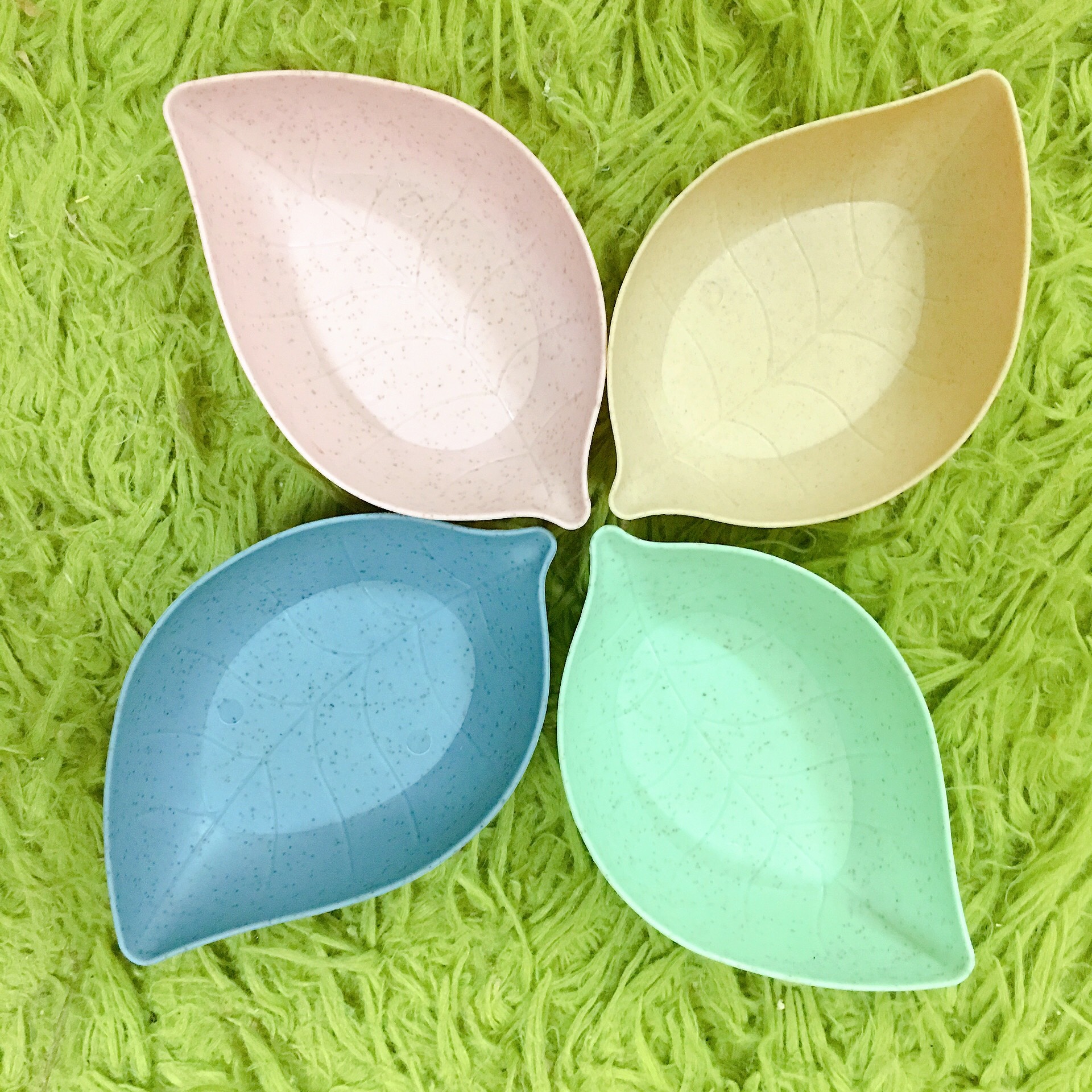 Chén Lúa Mạch Mini Hình Lá Đựng Đồ Ăn Dặm, Gia Vị, Nước Chấm (Mẫu Mỏng)