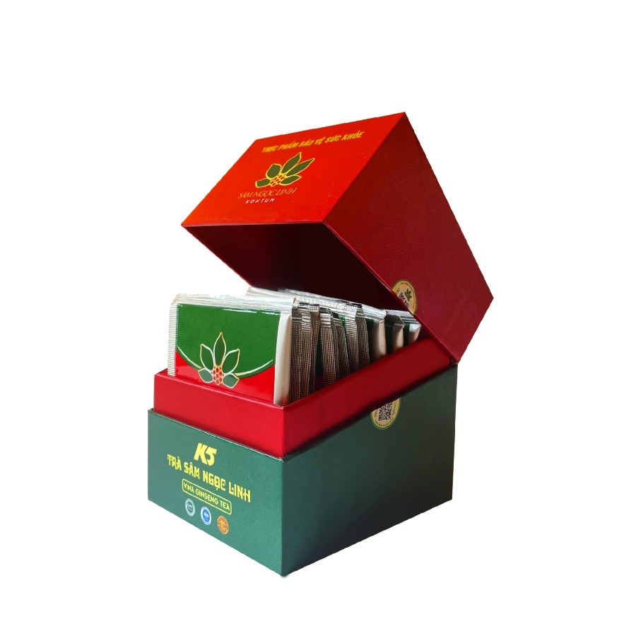 [CHÍNH HÃNG] Trà Sâm Ngọc Linh Kon Tum K5 (Hộp 20 gói)