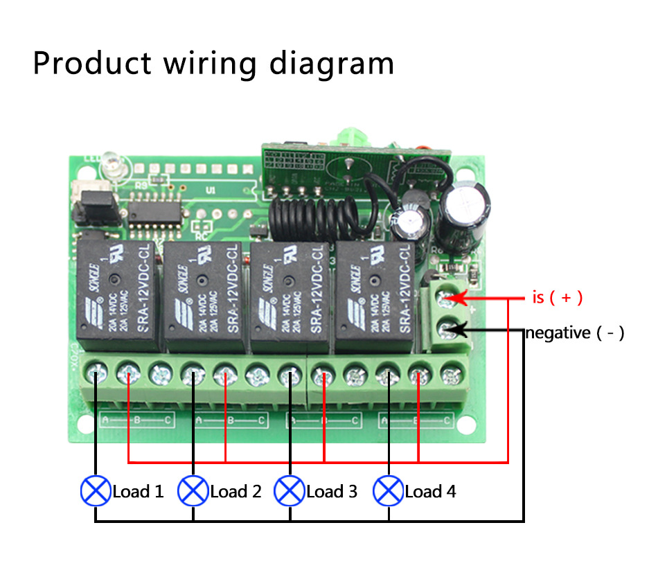 [HCM]Mạch điều khiển từ xa 4 kênh 12V