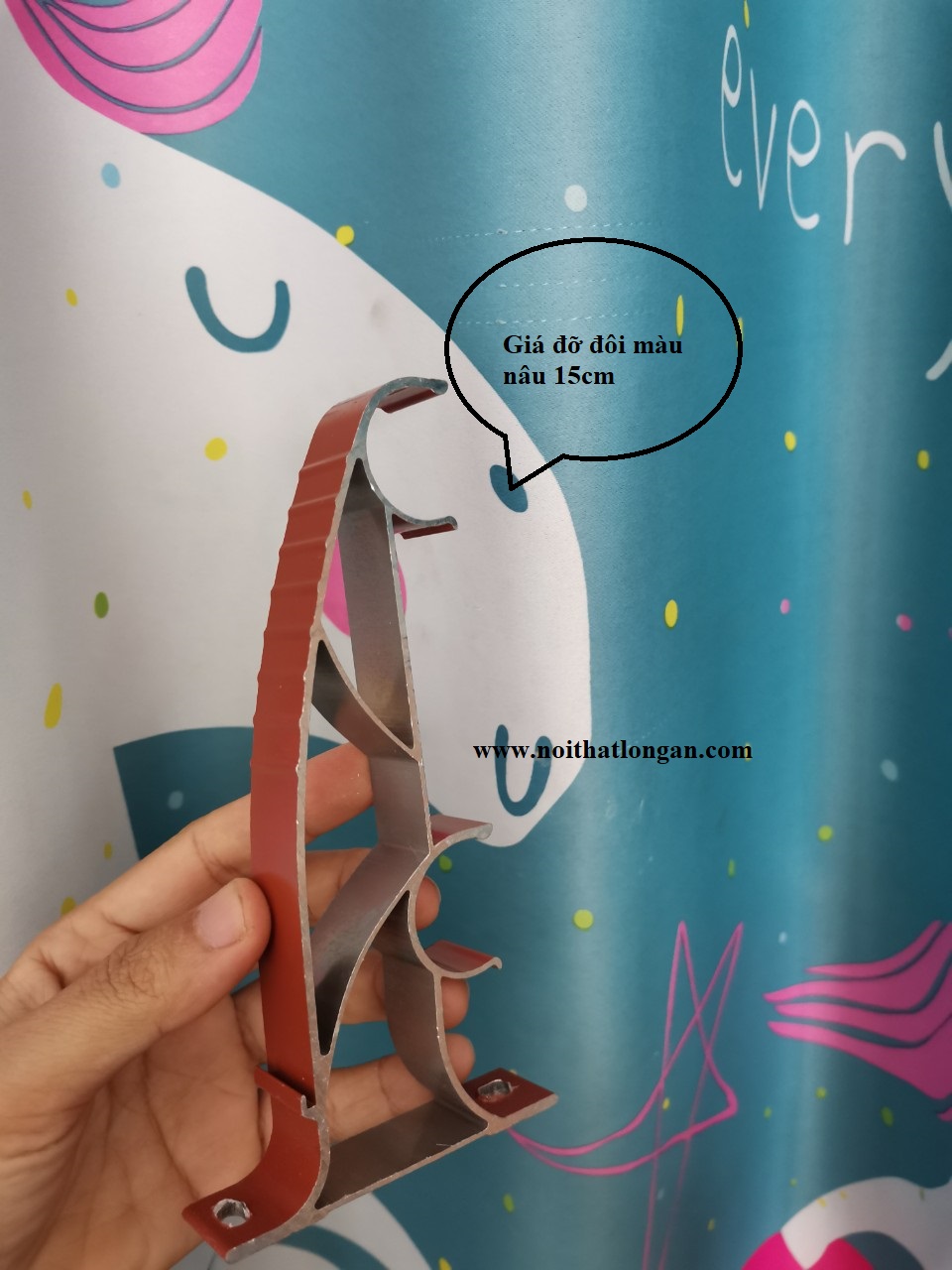 Giá đỡ đôi rèm cửa - Bát đôi treo rèm 2 lớp