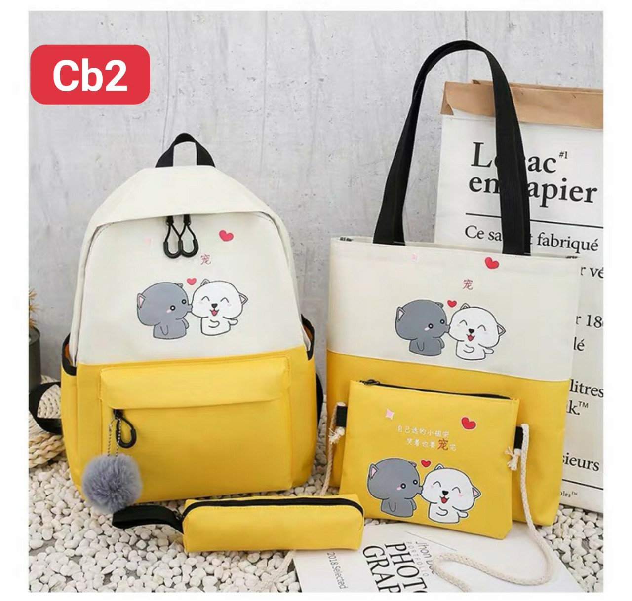 SET BALO NAM NỮ  SIÊU CUTE 4 MÓN  MÃ CB5