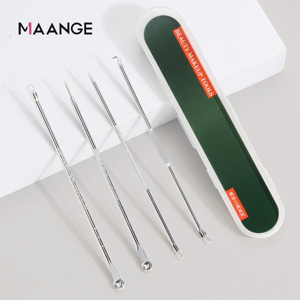 MAANGE Bộ 5 dụng cụ nặn mụn Có Nhíp