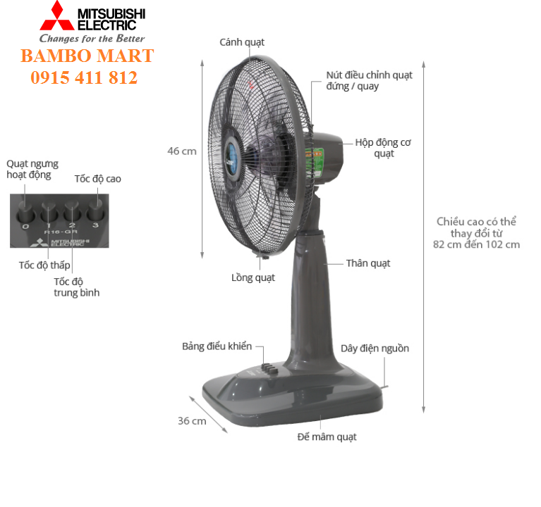 QUẠT LỬNG MITSUBISHI