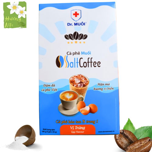 Cà phê muối Salt Coffee Dr. Muối (hộp 9 gói) cà phê hòa tan 4in1