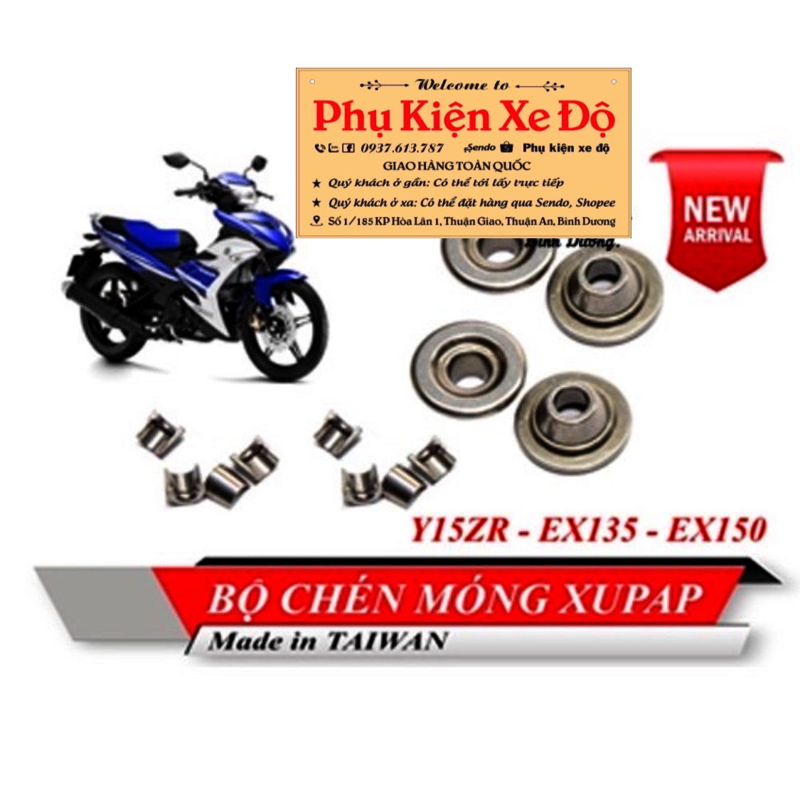 Bộ chén móng xupap titanium AllOY Y15ZR /ex135 /ex150