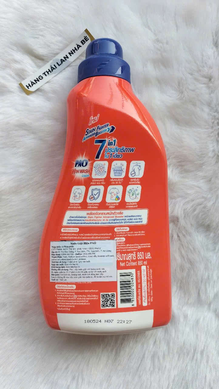 [HCM]Nước giặt Pao Thái Lan 850ml