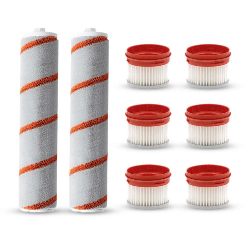 8PCS Roller Brushes Filter Replacements for Xiaomi Dreame V9 Cordless Handheld Vacuum Cleaner