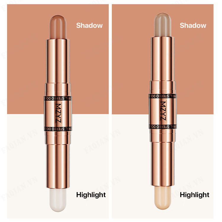 Natural double-end highlight contour stick