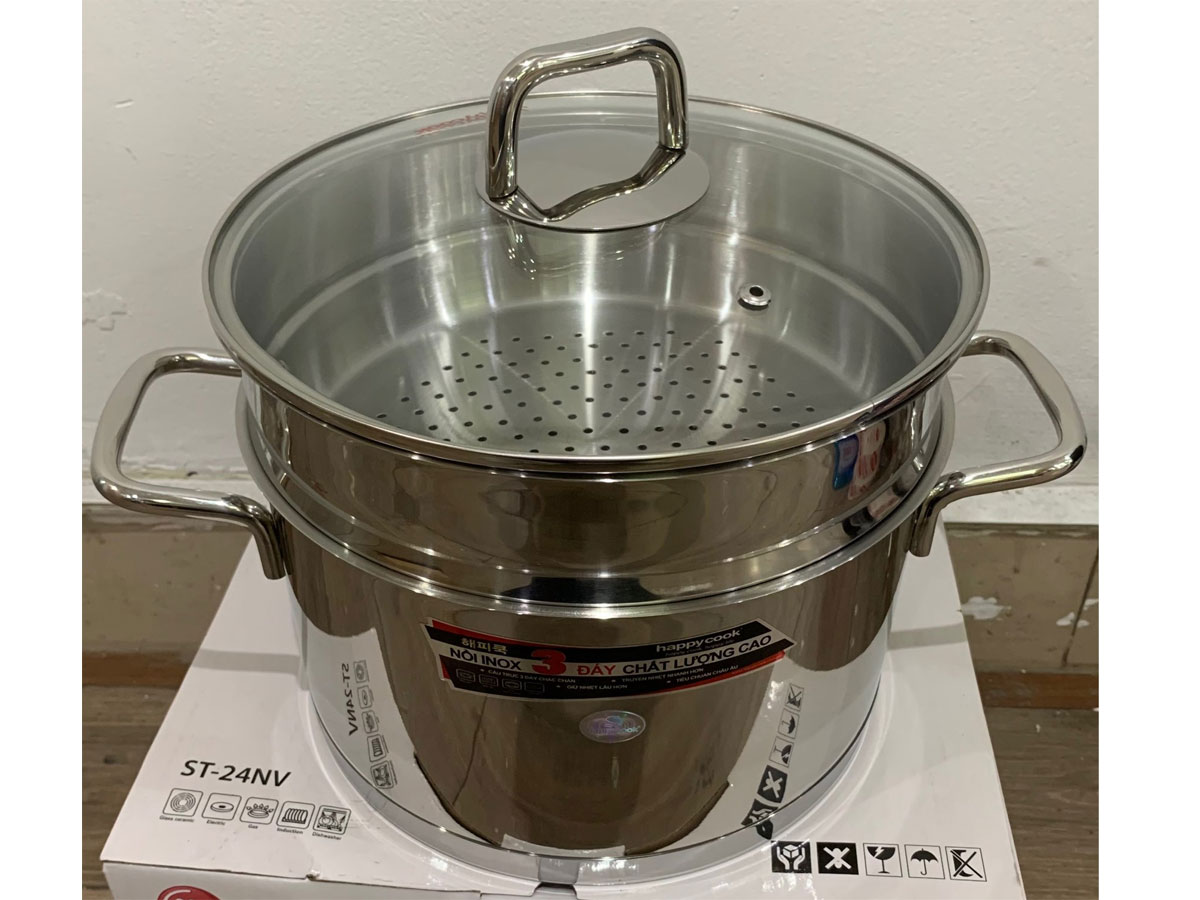 Bộ nồi xửng hấp Happy Cook ST-24NV