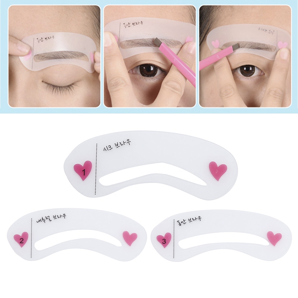 3 kiểu khung kẻ chân mày - Khuôn kẻ chân mày đẹp, cách vẽ chân mày đẹp Bộ 3 khung kẻ chân mày Brow Class eyebrow aid