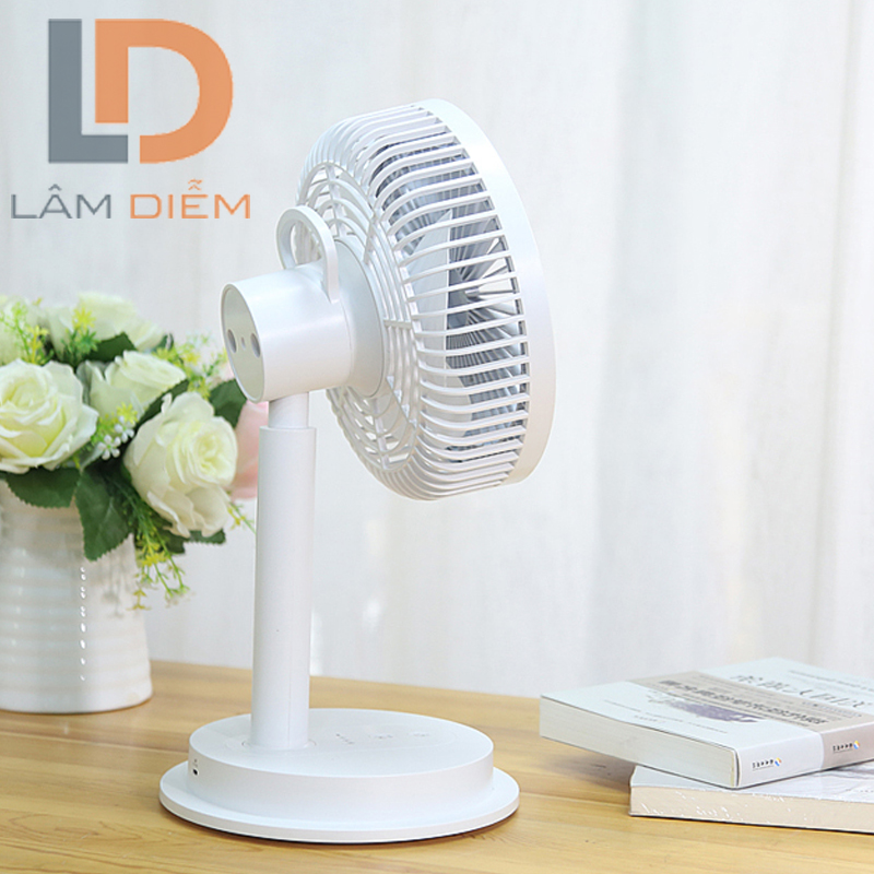[HCM]QUẠT SẠC ĐỂ BÀN CÓ ĐÈN LED ĐA NĂNG DP 7627