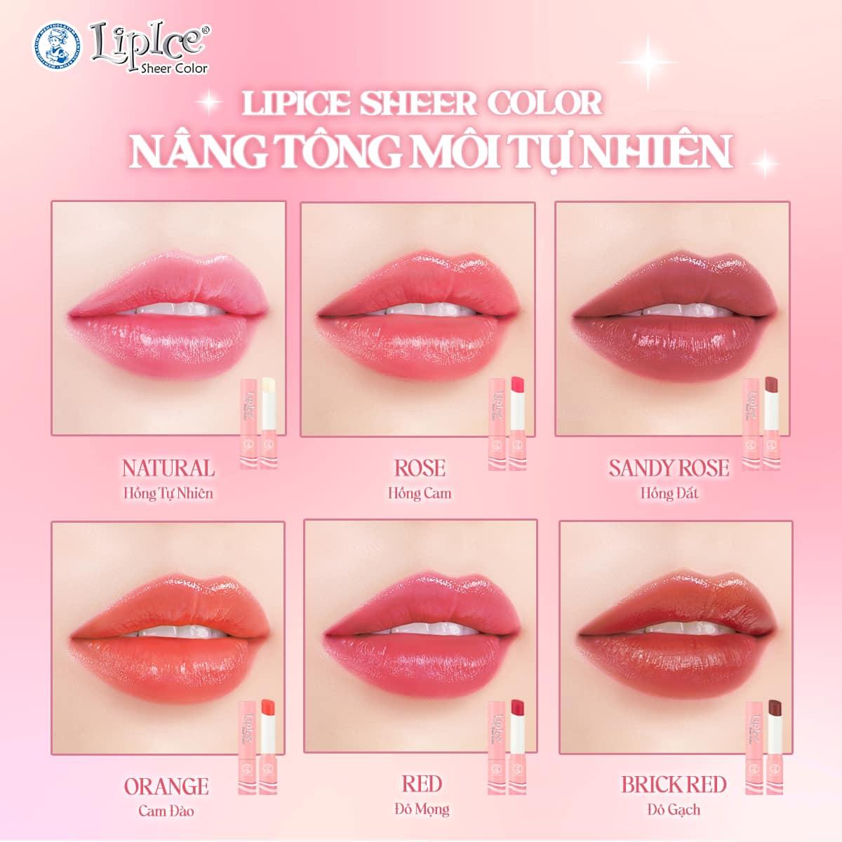 Son Dưỡng Có Màu Lipice Sheer Color 2.4g .#Brick Red