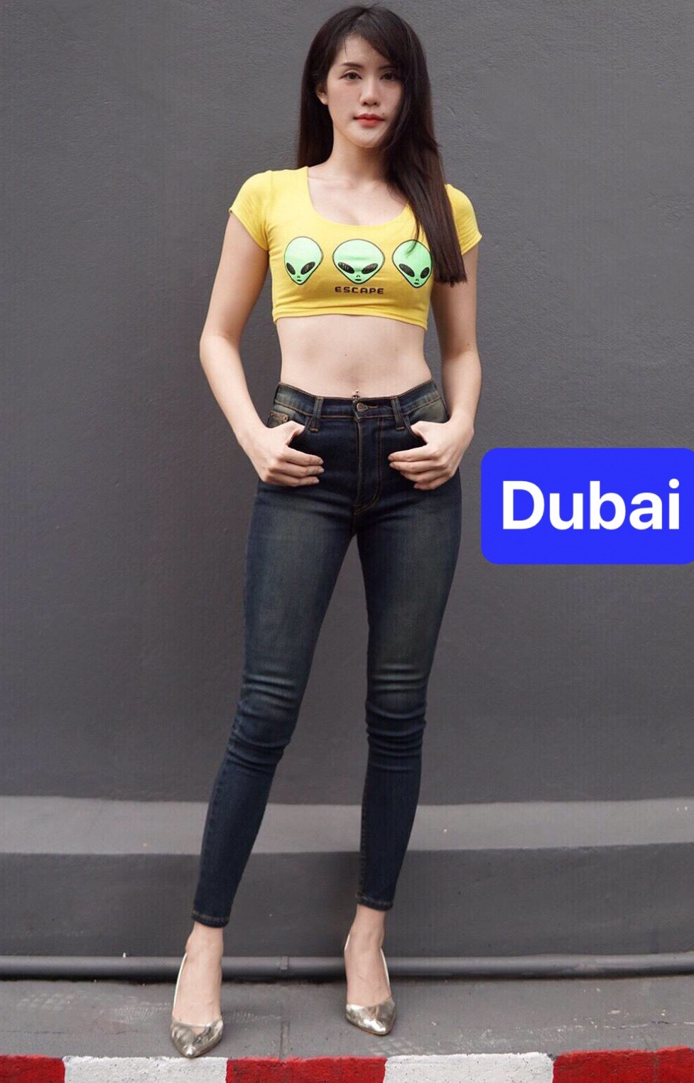 QUẦN JEAN NỮ CHẤT BÒ XANH RÊU TRƠN VIP LƯNG CAO NÂNG MÔNG SIÊU CO GIÃN DB-215 - DUBAI FASHION
