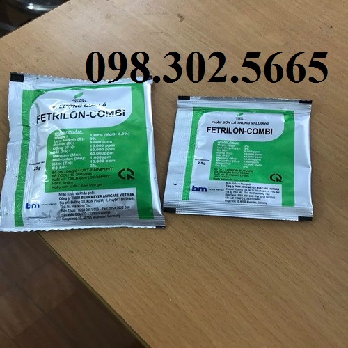 Combo 5 GÓI Phân bón lá trung vi lượng nhập khẩu cao cấp FETRILON COMBI gói 2.5g