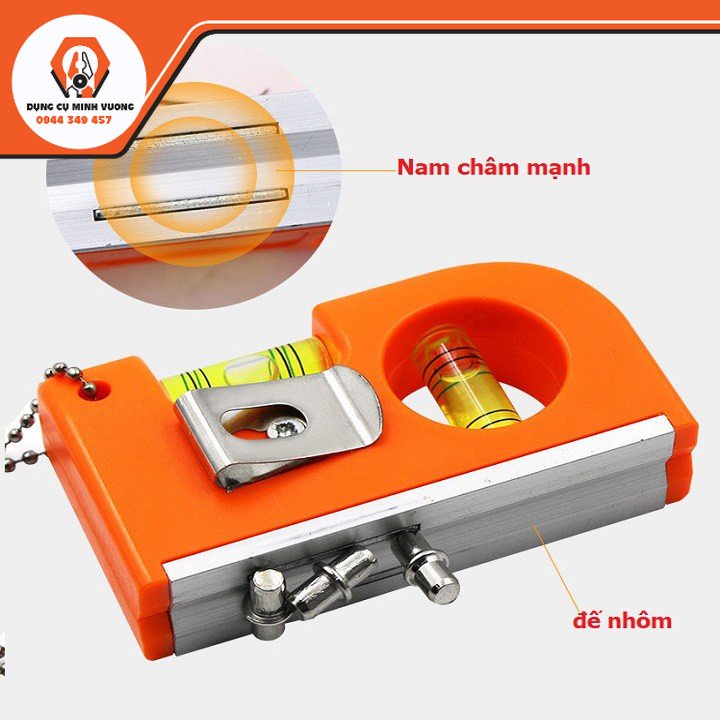 Thước thủy mini co nam châm kiểu móc khóa tiện ích